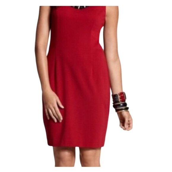 Chico's Dresses & Skirts - Chico's Zahara Sleeveless Red Knit Stretch Pencil Dress